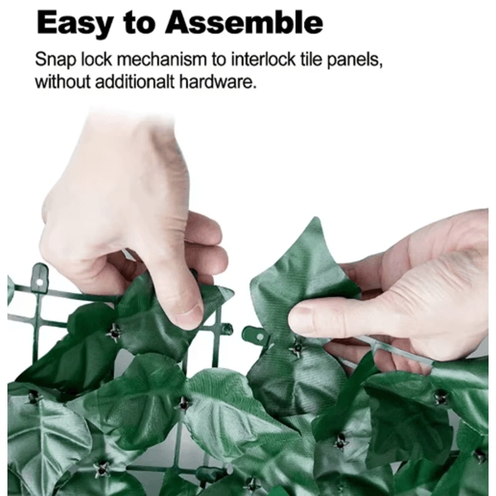 Artificial Ivy Fence Privacy Screen Faux Green Wall Panel For Outdoor Balcony Decor 7