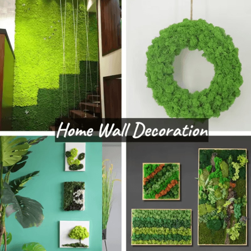 Artificial Reindeer Moss Decor NaturalLook Green Moss For Crafts Plant Styling 22