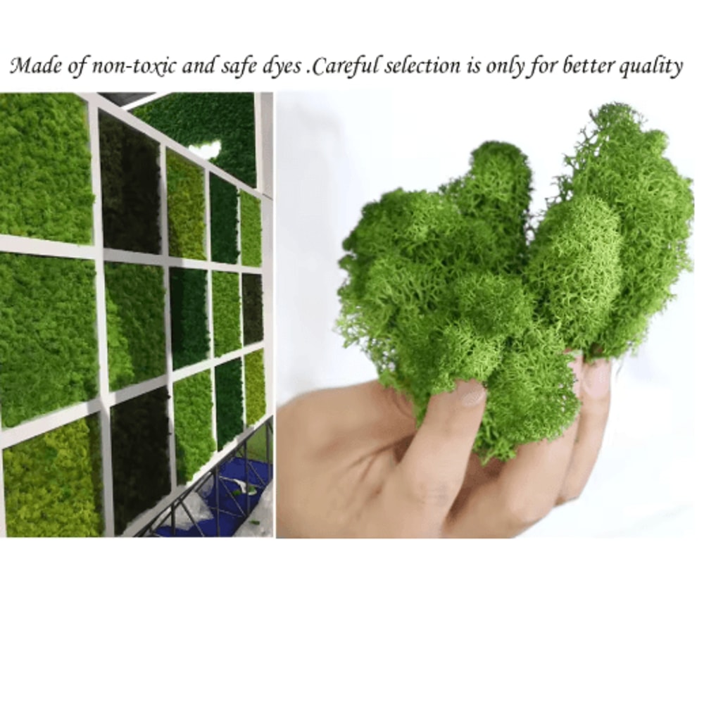 Artificial Reindeer Moss Decor NaturalLook Green Moss For Crafts Plant Styling 23