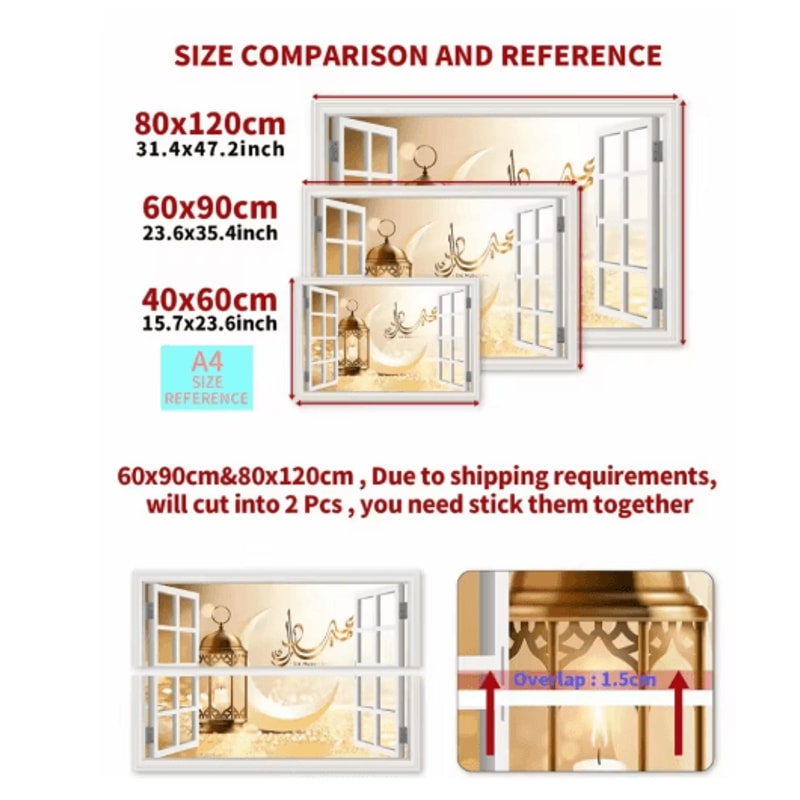 3D Beach Window Wall Sticker Ocean View SelfAdhesive Wall Mural Decor 12