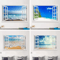 3D Beach Window Wall Sticker Ocean View SelfAdhesive Wall Mural Decor 0