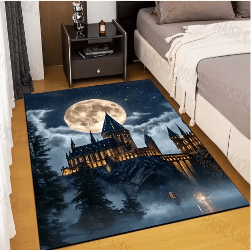 Magic Castle Kids Rug Fantasy School Carpet For Bedroom Playroom Decor 0