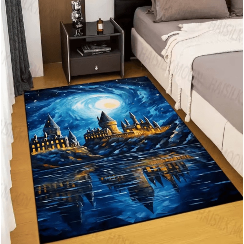 Magic Castle Kids Rug Fantasy School Carpet For Bedroom Playroom Decor 5