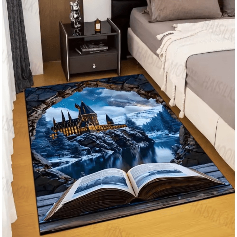 Magic Castle Kids Rug Fantasy School Carpet For Bedroom Playroom Decor 6