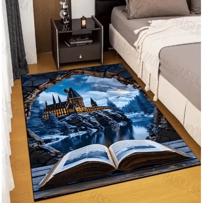 Magic Castle Kids Rug Fantasy School Carpet For Bedroom Playroom Decor 6