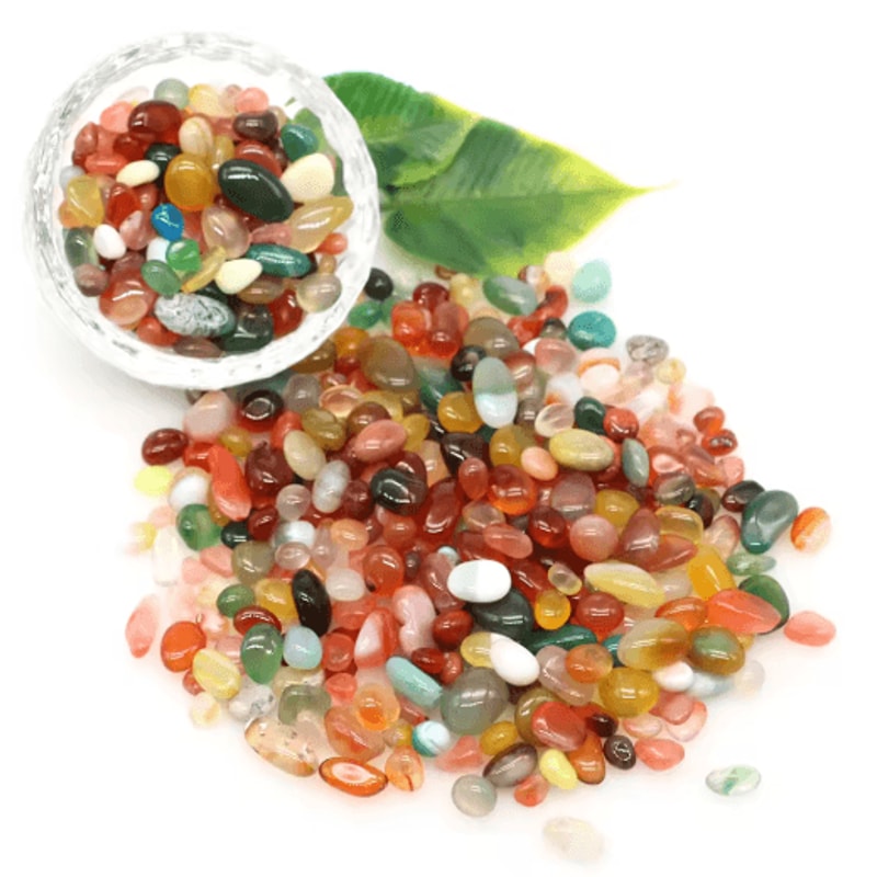 Natural Agate Crystal Chips Healing Gemstone Gravel For Decor Crafts 0