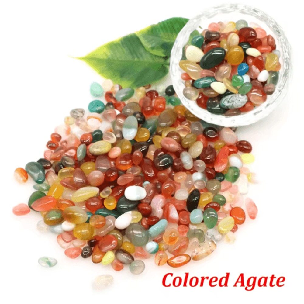 Natural Agate Crystal Chips Healing Gemstone Gravel For Decor Crafts 24
