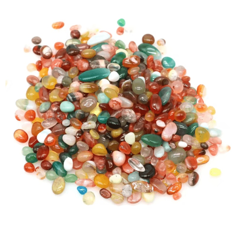 Natural Agate Crystal Chips Healing Gemstone Gravel For Decor Crafts 29