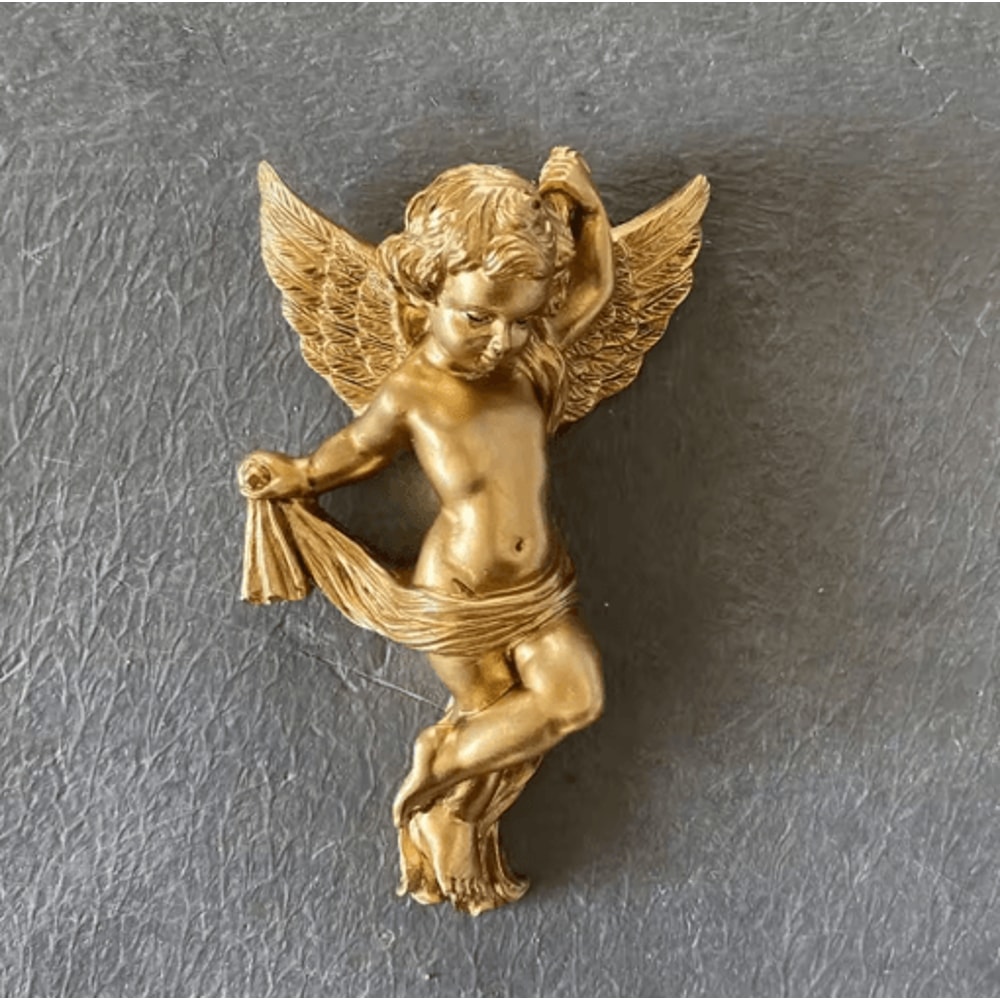 Cute Cherub Angel Wall Hanging Resin Angel Ornament Set For Room Decor 4