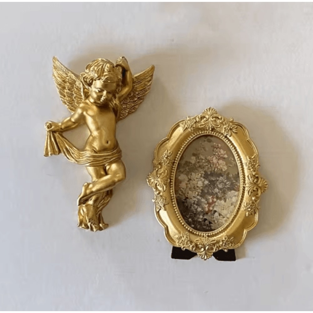 Cute Cherub Angel Wall Hanging Resin Angel Ornament Set For Room Decor 6