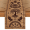 Vintage Viking Raven Linen Table Runner Norse Helm Of Awe Dining Decor 1