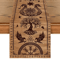 Vintage Viking Raven Linen Table Runner Norse Helm Of Awe Dining Decor 1