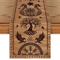 Vintage Viking Raven Linen Table Runner Norse Helm Of Awe Dining Decor 0