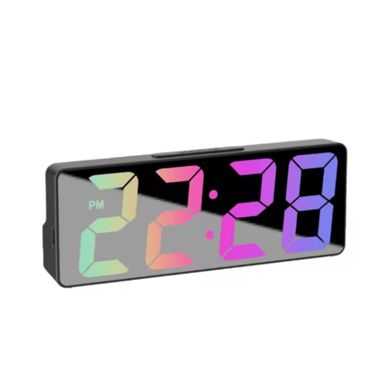 LED Digital Alarm Clock With Temperature Display Adjustable Brightness Bedroom Clock 1