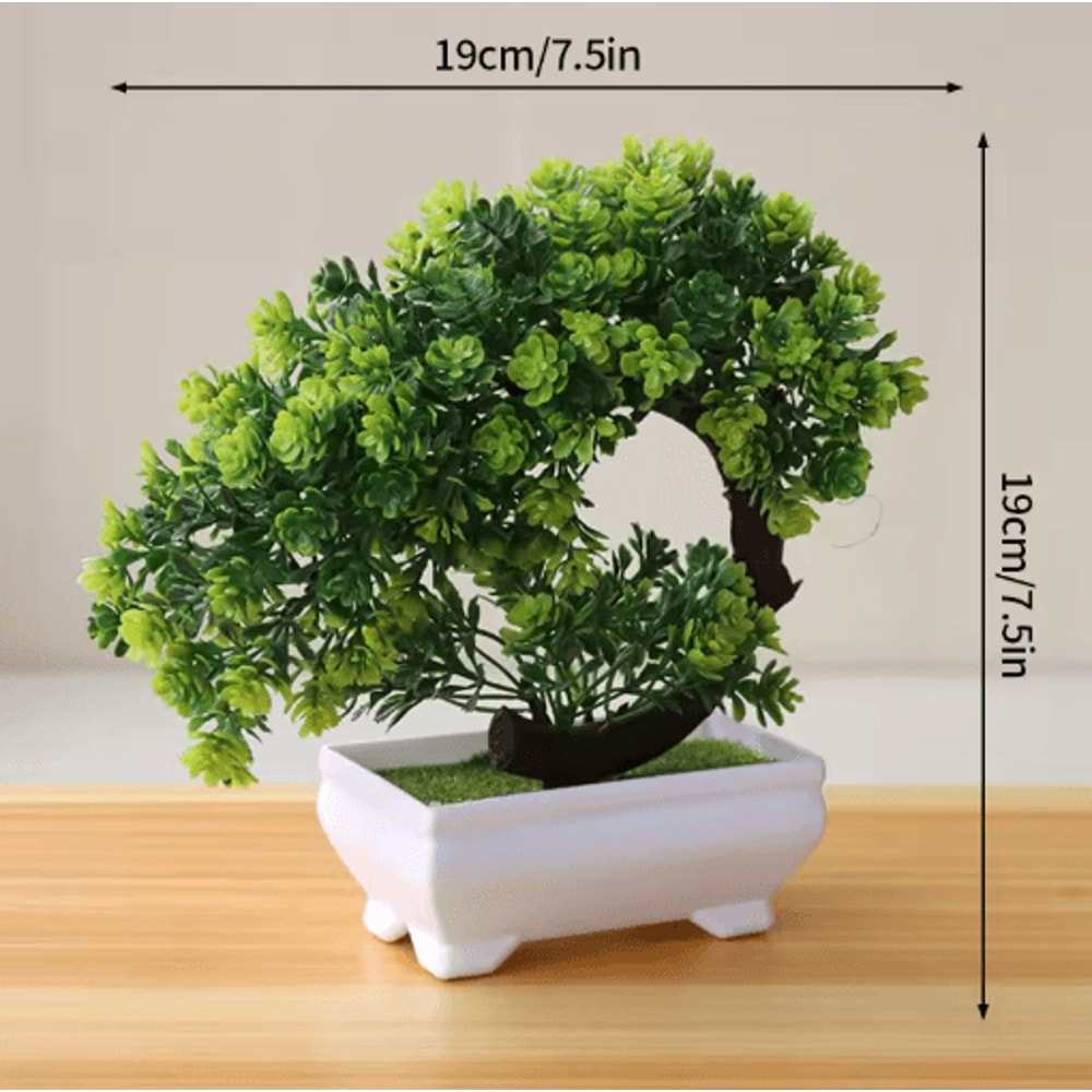 Artificial Bonsai Plant Mini Potted Tree For Desk Home Decor 10