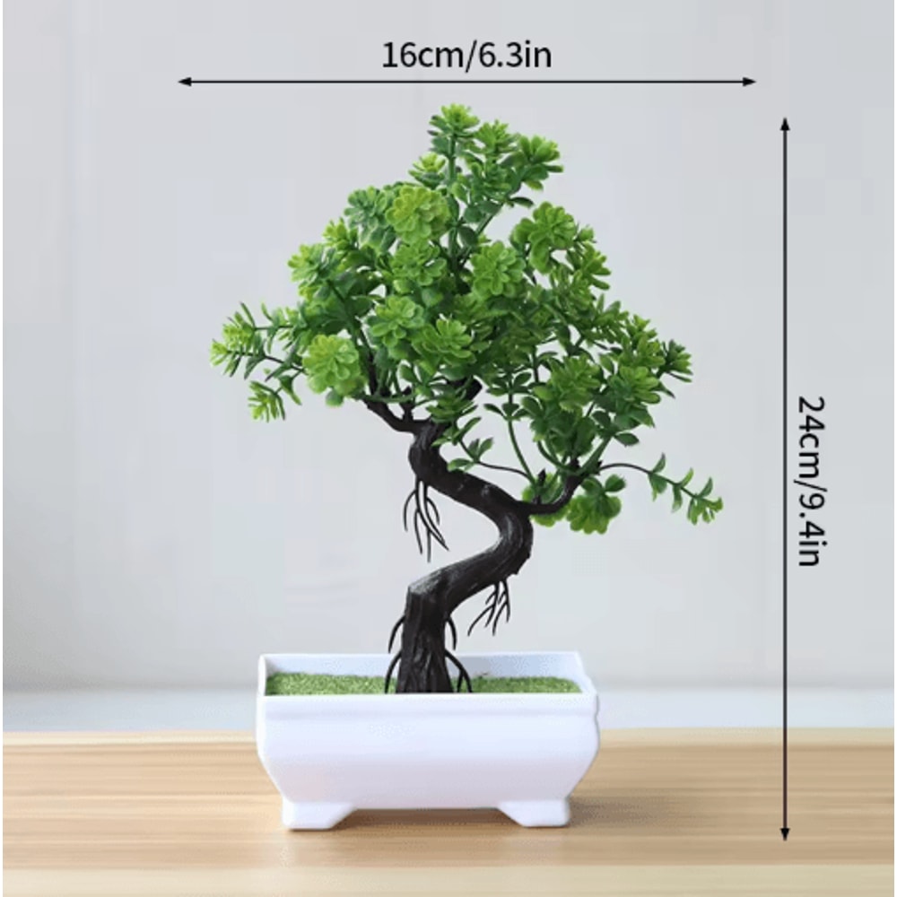 Artificial Bonsai Plant Mini Potted Tree For Desk Home Decor 5