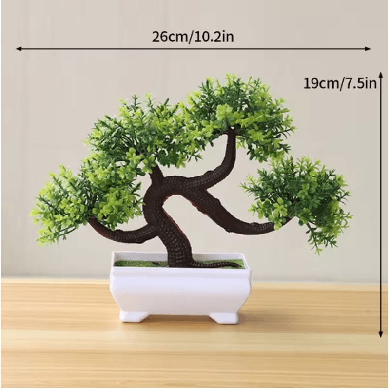 Artificial Bonsai Plant Mini Potted Tree For Desk Home Decor 6