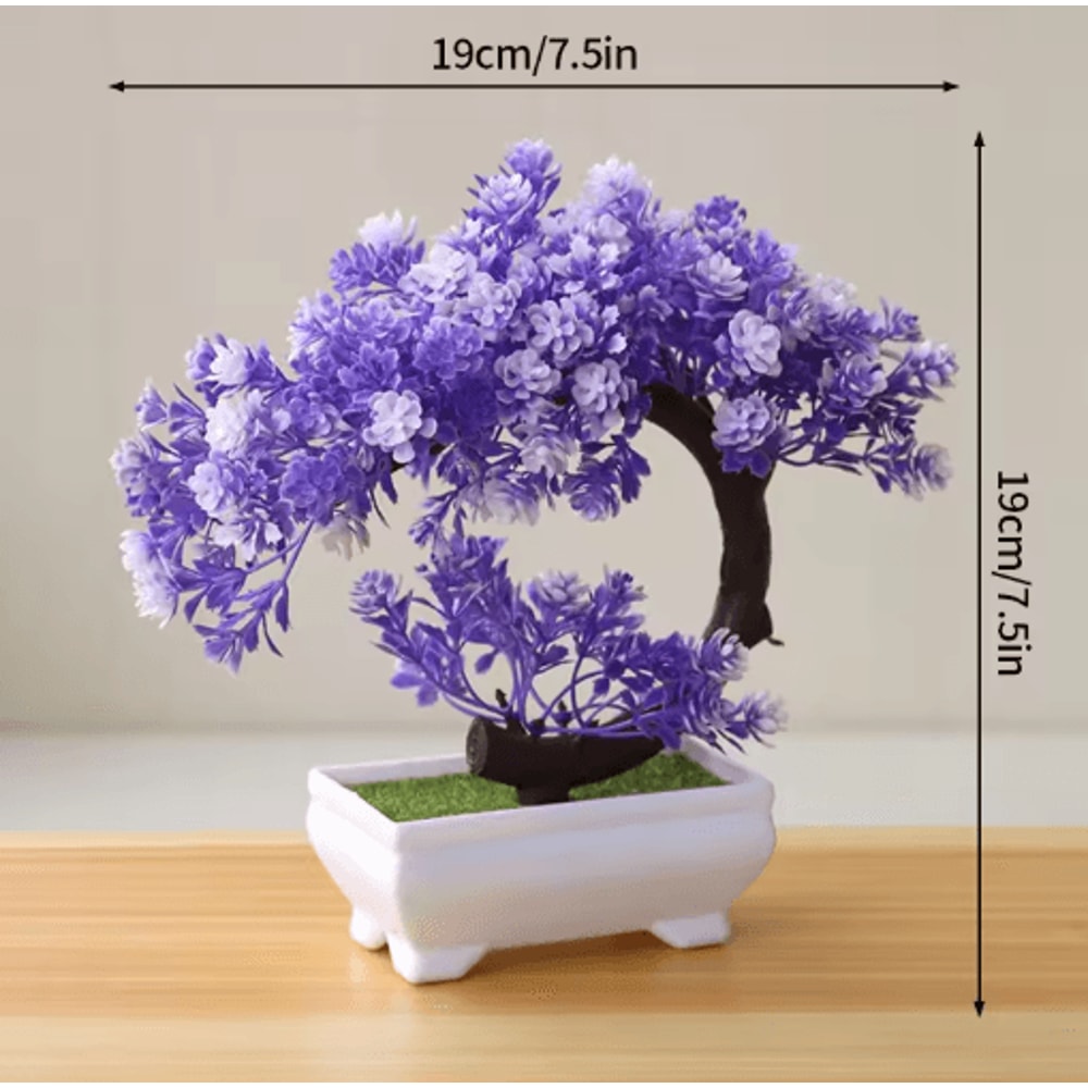 Artificial Bonsai Plant Mini Potted Tree For Desk Home Decor 8