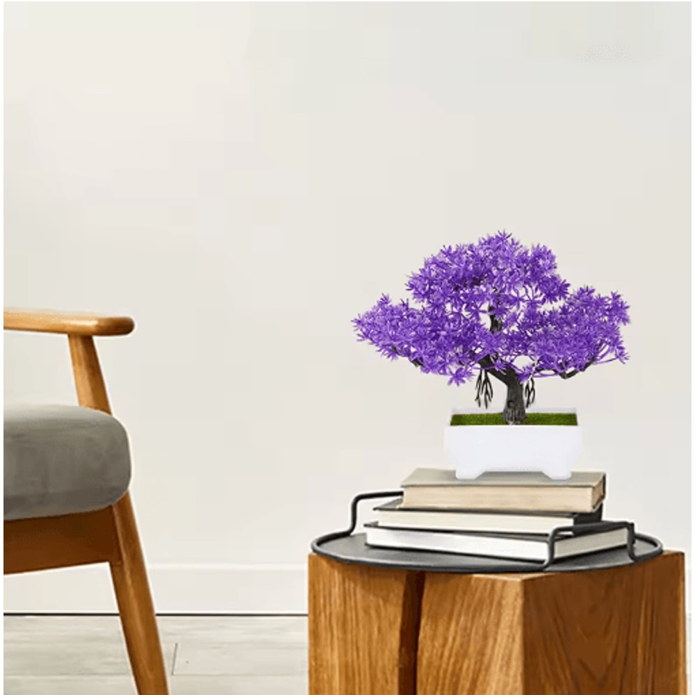 Artificial Bonsai Plant Mini Potted Tree For Desk Home Decor 19