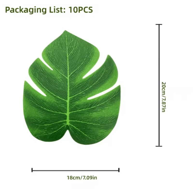 Tropical Palm Leaves Set Artificial Jungle Leaf Decorations For Party Home Styling 11