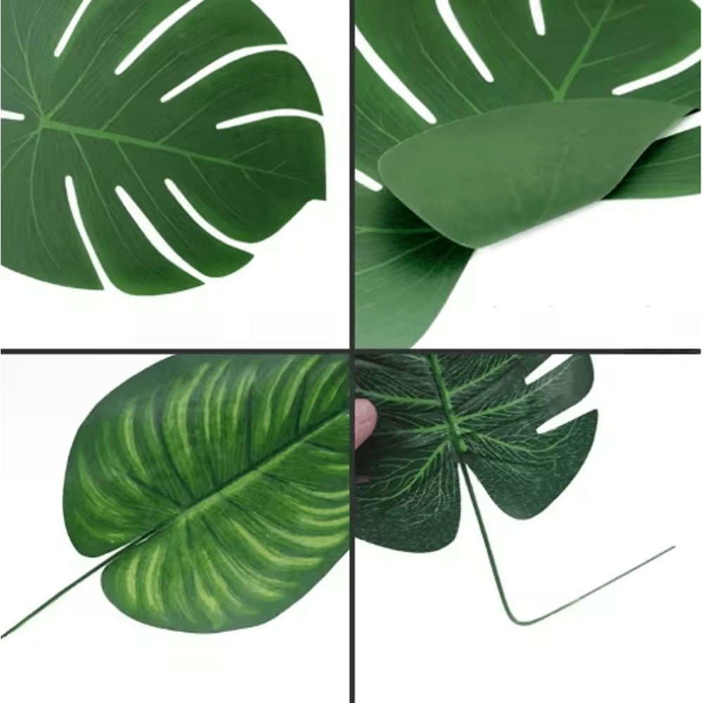 Tropical Palm Leaves Set Artificial Jungle Leaf Decorations For Party Home Styling 13