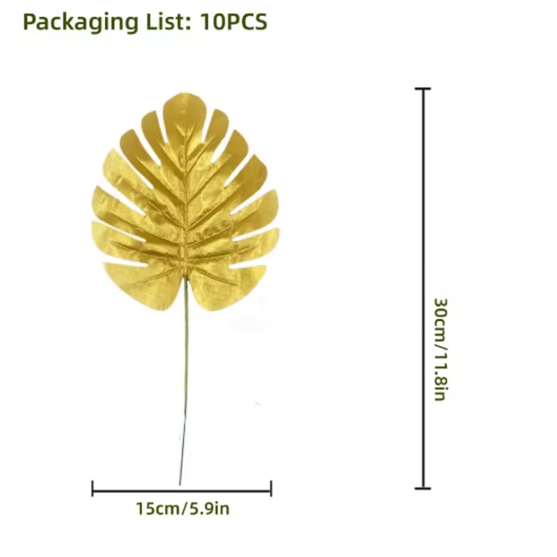 Tropical Palm Leaves Set Artificial Jungle Leaf Decorations For Party Home Styling 2