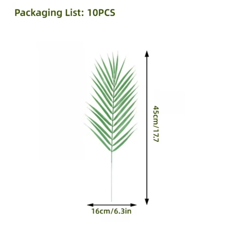 Tropical Palm Leaves Set Artificial Jungle Leaf Decorations For Party Home Styling 3