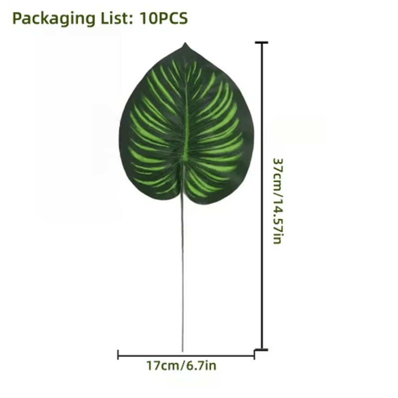 Tropical Palm Leaves Set Artificial Jungle Leaf Decorations For Party Home Styling 4