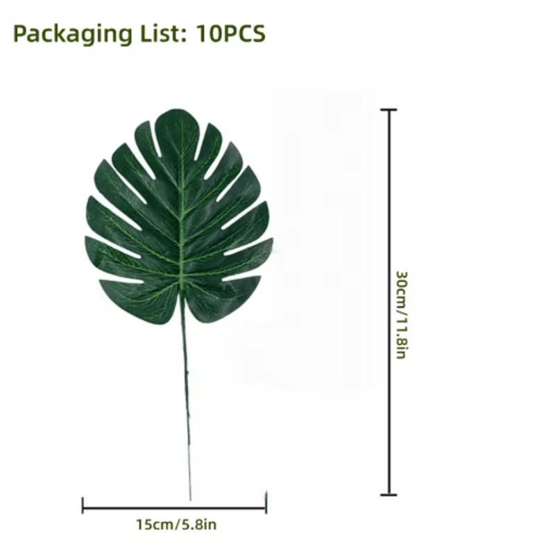 Tropical Palm Leaves Set Artificial Jungle Leaf Decorations For Party Home Styling 8