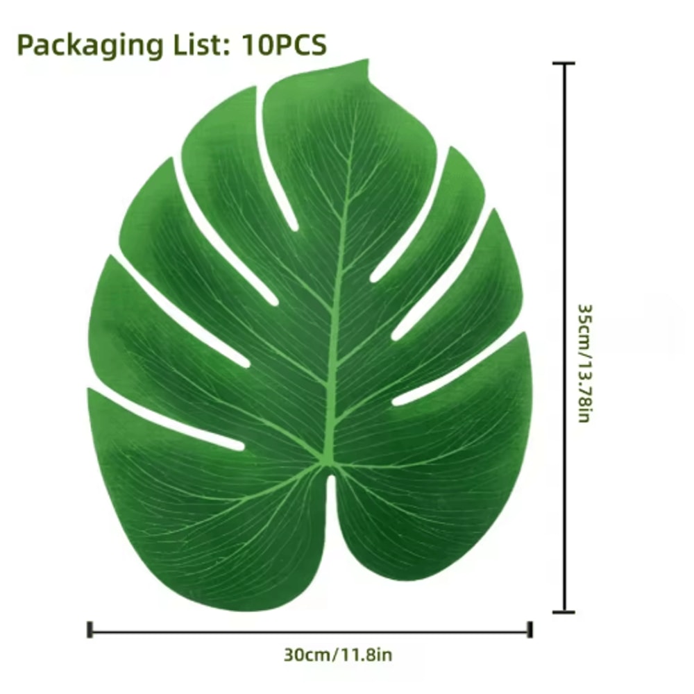 Tropical Palm Leaves Set Artificial Jungle Leaf Decorations For Party Home Styling 9