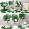 Tropical Palm Leaves Set Artificial Jungle Leaf Decorations For Party Home Styling 16