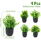 Mini Artificial Bonsai Plant Set Small Potted Greenery For Home Event Decor 1