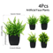 Mini Artificial Bonsai Plant Set Small Potted Greenery For Home Event Decor 6