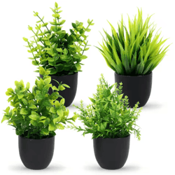 mini artificial bonsai plant set small potted greenery for home & event decor