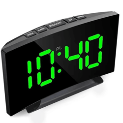 led digital alarm clock with large display temperature calendar & nightlight