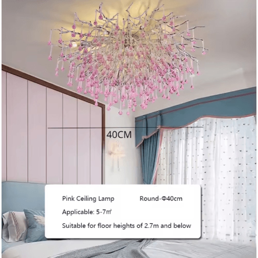 Luxury Branch Crystal Chandelier Modern Teardrop Hanging Lamp For Living Dining Spaces 3
