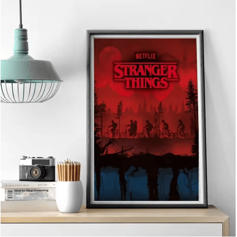 Stranger Things Canvas Poster Retro TV Series Wall Art For Home Cafe Decor 10