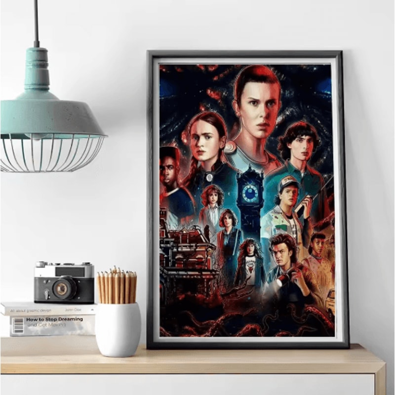Stranger Things Canvas Poster Retro TV Series Wall Art For Home Cafe Decor 8