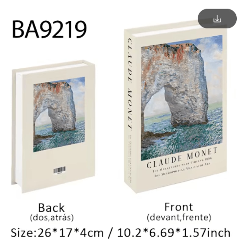 Van Gogh Monet Picasso Decorative Book Storage Box Luxury Hidden Storage Decor 1