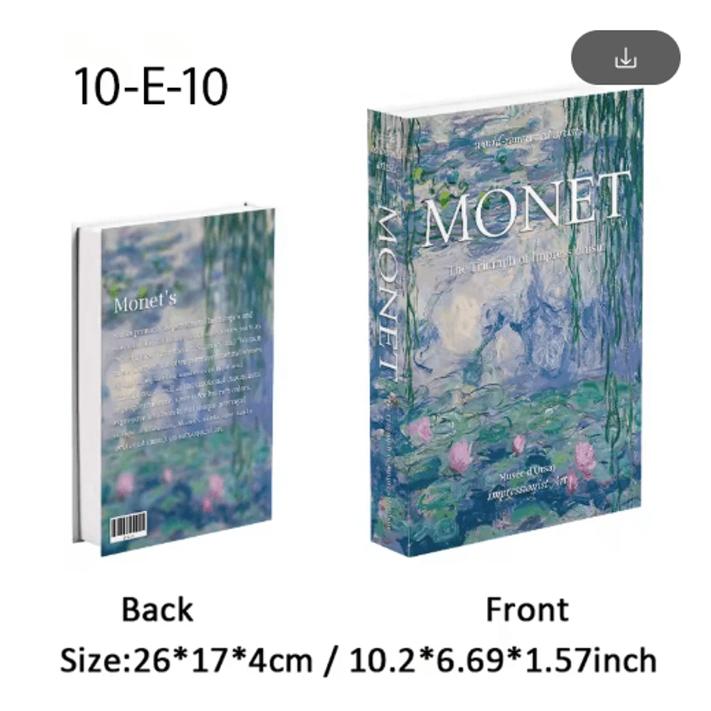 Van Gogh Monet Picasso Decorative Book Storage Box Luxury Hidden Storage Decor 18