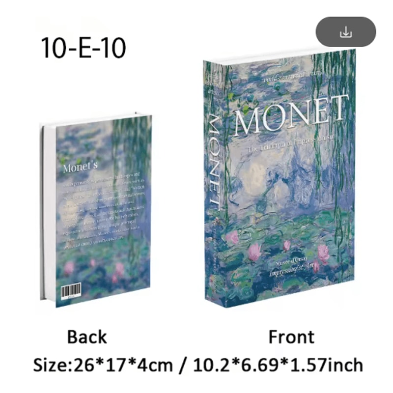 Van Gogh Monet Picasso Decorative Book Storage Box Luxury Hidden Storage Decor 18