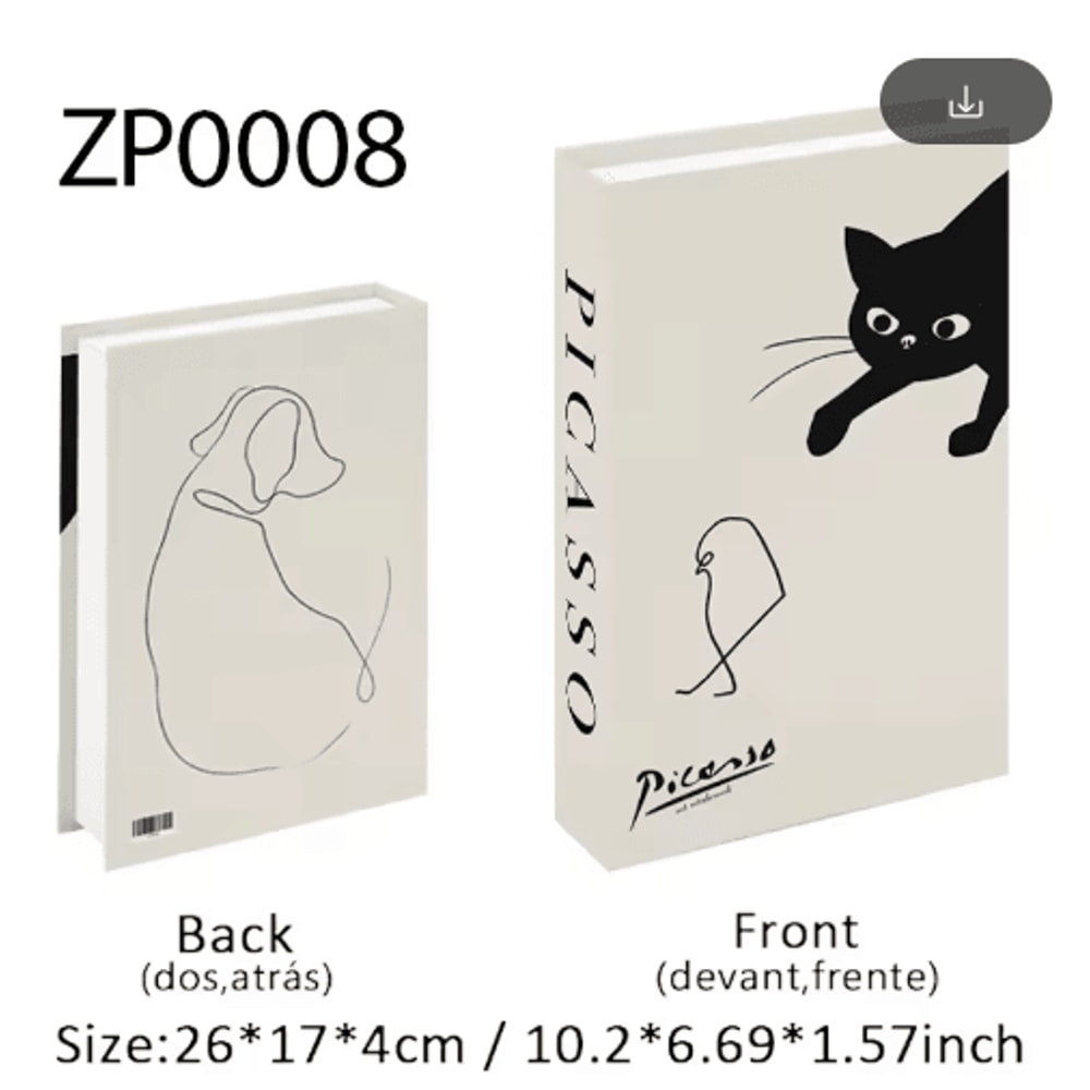 Van Gogh Monet Picasso Decorative Book Storage Box Luxury Hidden Storage Decor 2