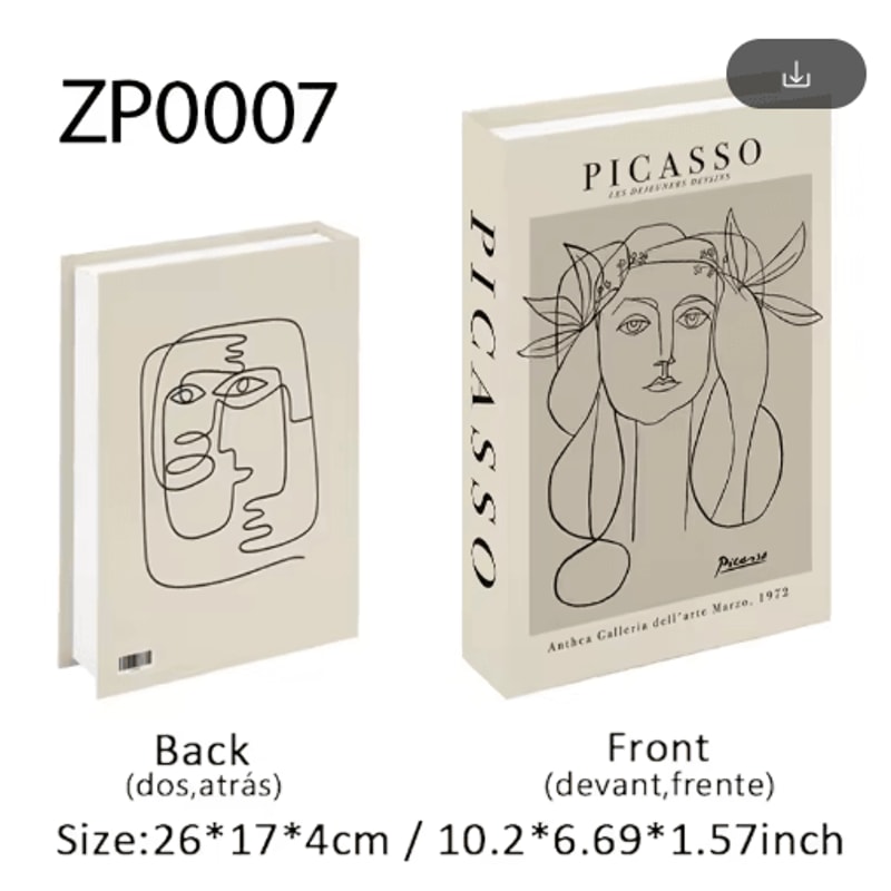 Van Gogh Monet Picasso Decorative Book Storage Box Luxury Hidden Storage Decor 3
