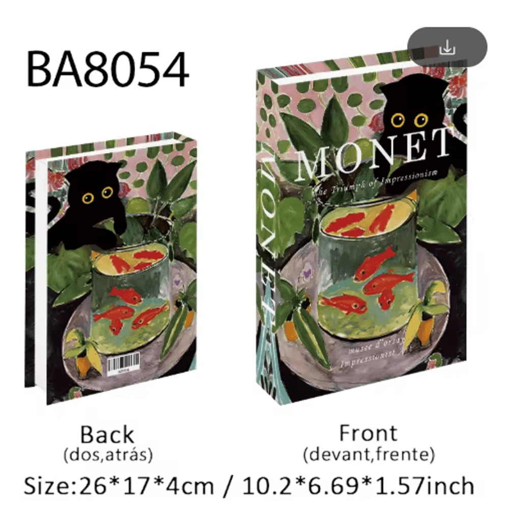 Van Gogh Monet Picasso Decorative Book Storage Box Luxury Hidden Storage Decor 6