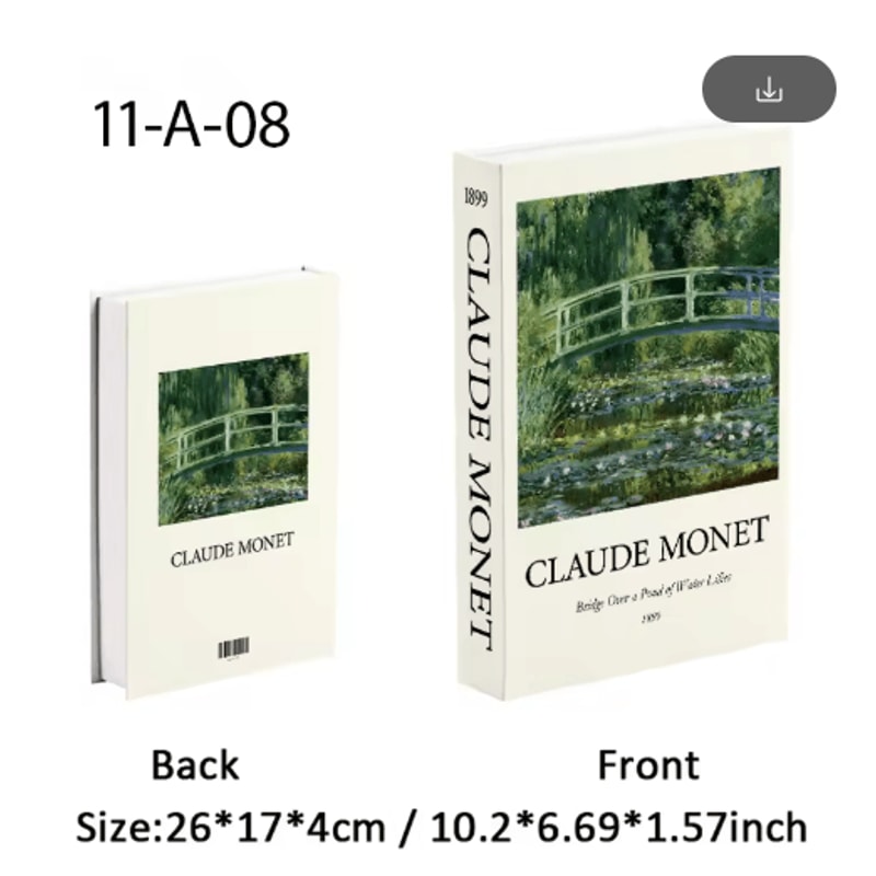 Van Gogh Monet Picasso Decorative Book Storage Box Luxury Hidden Storage Decor 7