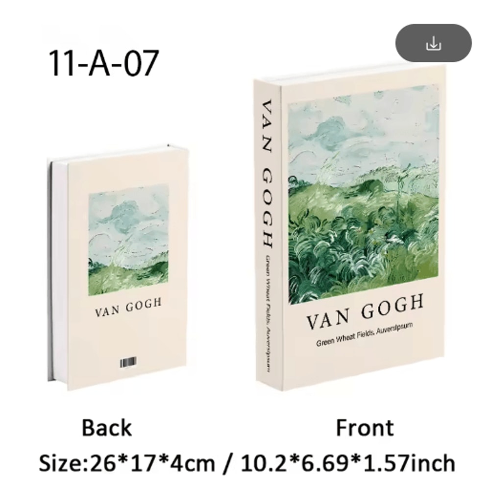 Van Gogh Monet Picasso Decorative Book Storage Box Luxury Hidden Storage Decor 8