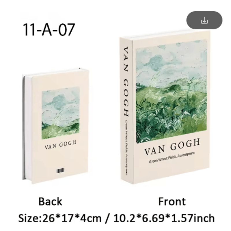 Van Gogh Monet Picasso Decorative Book Storage Box Luxury Hidden Storage Decor 8