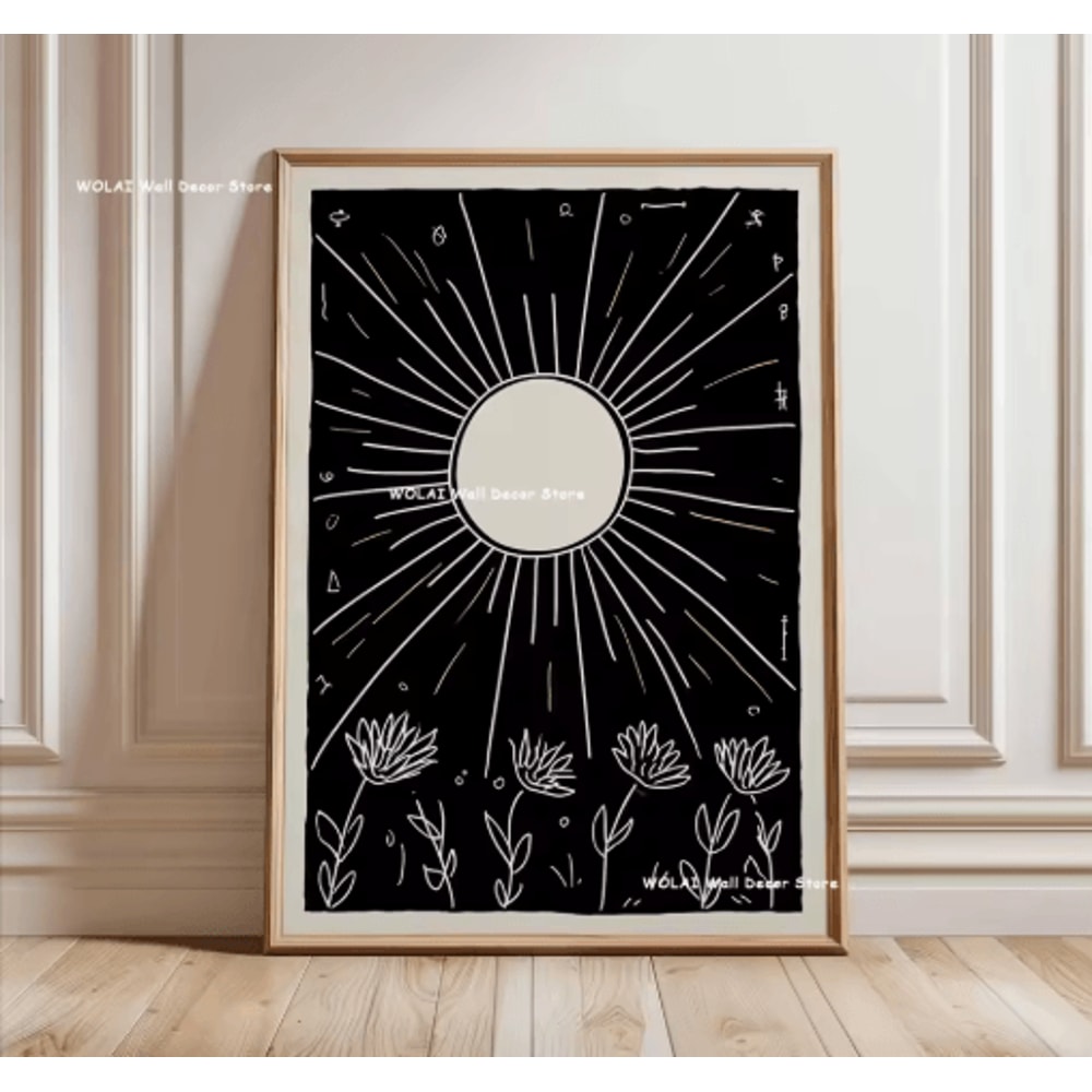 Japanese Koi Fish Zen Canvas Wall Art Forest Sun Abstract Peaceful Decor 8