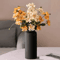 Striped Decorative Flower Vase Modern CeramicLook Small Vase For Home Display 0
