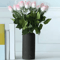 Striped Decorative Flower Vase Modern CeramicLook Small Vase For Home Display 7